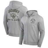 Jacksonville Jaguars Darius Rucker Collection Vintage Stripe Full-Zip Hoodie Heather Gray - Fanatics
