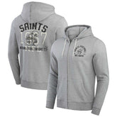 New Orleans Saints Darius Rucker Collection Vintage Stripe Full-Zip Hoodie Heather Gray - Fanatics