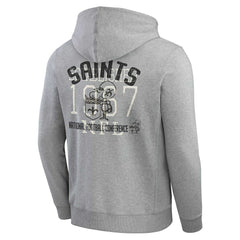 New Orleans Saints Darius Rucker Collection Vintage Stripe Full-Zip Hoodie Heather Gray - Fanatics