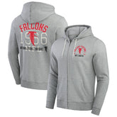 Atlanta Falcons Darius Rucker Collection Vintage Stripe Full-Zip Hoodie Heather Gray - NFL