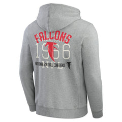 Atlanta Falcons Darius Rucker Collection Vintage Stripe Full-Zip Hoodie Heather Gray - NFL