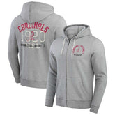 Arizona Cardinals Darius Rucker Collection Vintage Stripe Full-Zip Hoodie Heather Gray - Fanatics