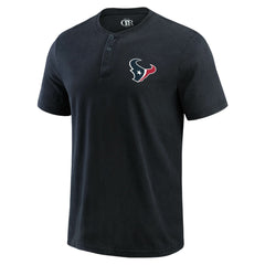 Houston Texans Darius Rucker Collection Washed Henley T-Shirt Black - Fanatics