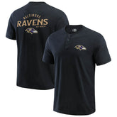 Baltimore Ravens Darius Rucker Collection Washed Henley T-Shirt Black - Fanatics