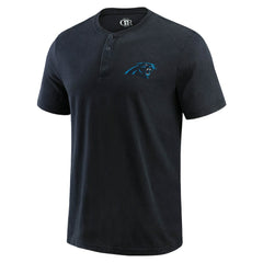 Carolina Panthers Darius Rucker Collection Washed Henley T-Shirt Black - Fanatics