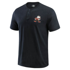 Cleveland Browns Darius Rucker Collection Washed Henley T-Shirt Black - Fanatics