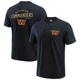 Washington Commanders Darius Rucker Collection Washed Henley T-Shirt Black - Fanatics