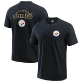 Pittsburgh Steelers Darius Rucker Collection Washed Henley T-Shirt Black - Fanatics