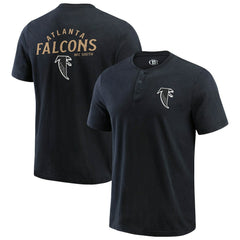 Atlanta Falcons Darius Rucker Collection Washed Henley T-Shirt Black - Fanatics