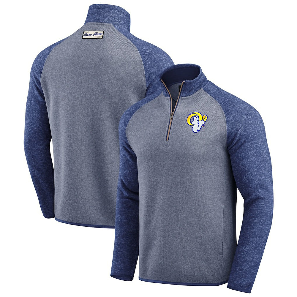 Los Angeles Rams Darius Rucker Collection Tonal Quarter-Zip Jacket Blue - Fanatics