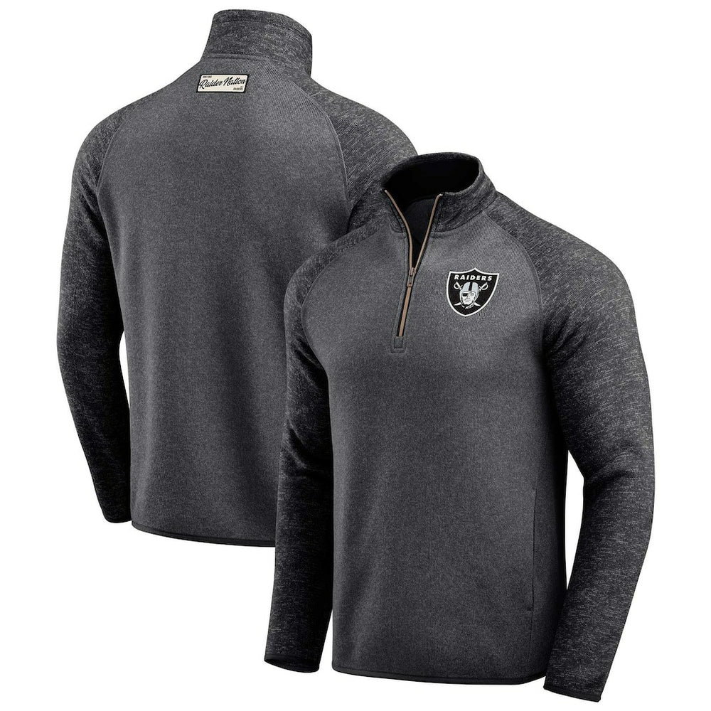 Las Vegas Raiders Darius Rucker Collection Tonal Quarter-Zip Jacket Black - Fanatics