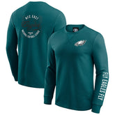 Philadelphia Eagles Darius Rucker Collection Washed Waffle-Knit Long Sleeve T-Shirt Kelly Green - Fanatics
