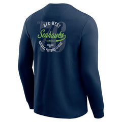 Seattle Seahawks Darius Rucker Collection Washed Waffle-Knit Long Sleeve T-Shirt College Navy - Fanatics