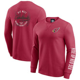 Arizona Cardinals Darius Rucker Collection Washed Waffle-Knit Long Sleeve T-Shirt Red - Fanatics
