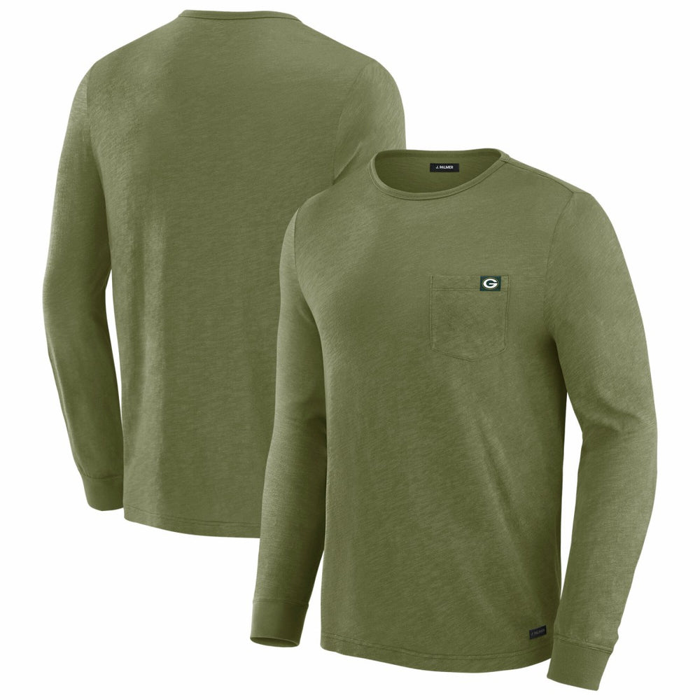 Green Bay Packers J. Palmer In-The-Pocket Long Sleeve T-Shirt Olive - NFL