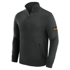 Pittsburgh Steelers J. Palmer Franchise Quarter-Zip Sweater Black - NFL
