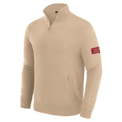 San Francisco 49ers J. Palmer Franchise Quarter-Zip Sweater Tan - NFL