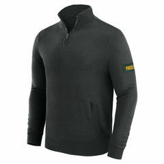 Green Bay Packers J. Palmer Franchise Quarter-Zip Sweater Black - NFL