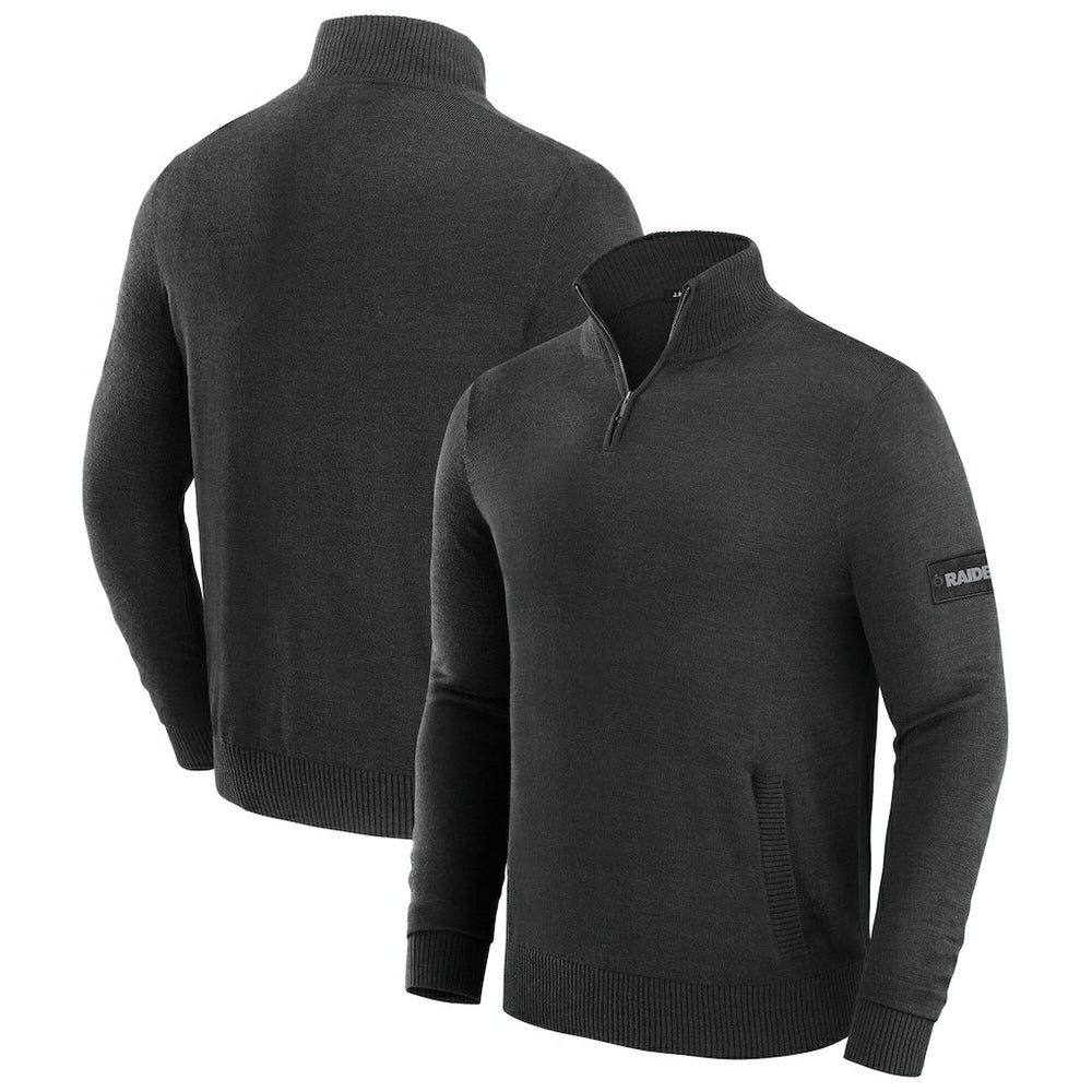 Las Vegas Raiders J. Palmer Franchise Quarter-Zip Sweater Black - NFL