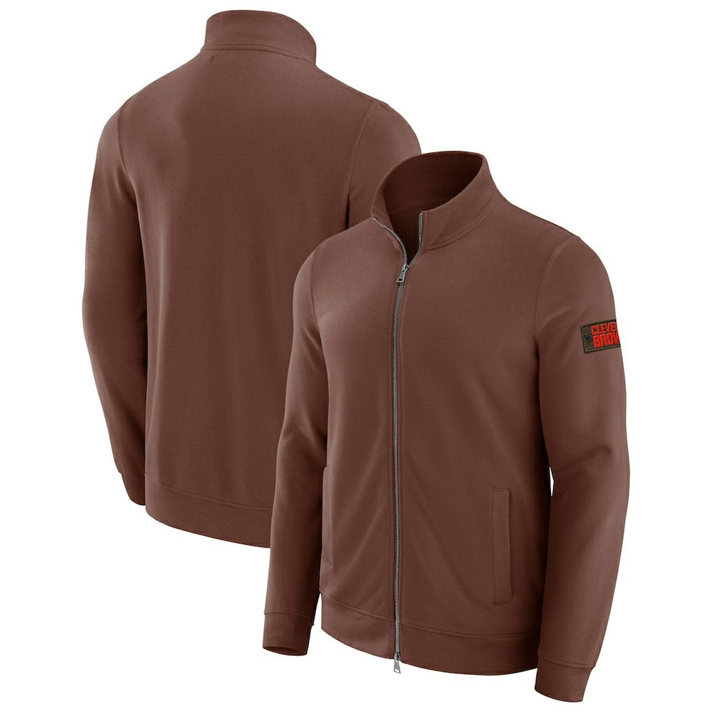 Cleveland Browns J. Palmer QB1 Full-Zip Sweatshirt Tan - NFL