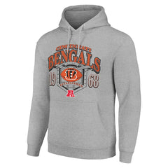 Cincinnati Bengals Starter 80s Retro Pullover Hoodie Heather Gray - NFL