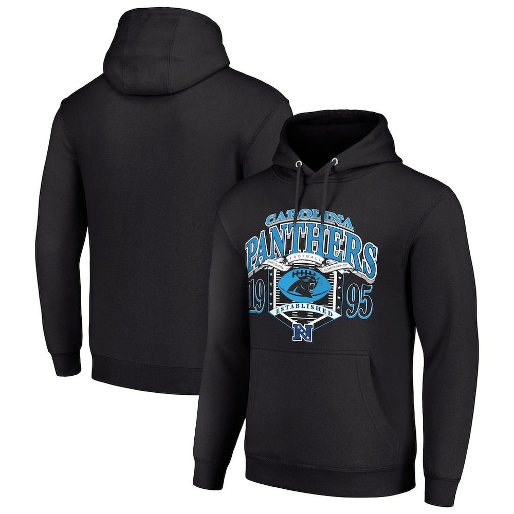 Carolina Panthers Starter 80s Retro Pullover Hoodie Black - NFL