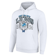 Detroit Lions Starter 80s Retro Pullover Hoodie White - NFL