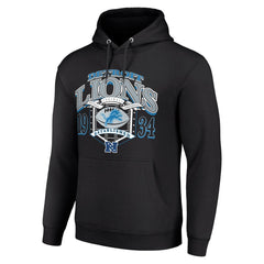 Detroit Lions Starter 80s Retro Pullover Hoodie Black - NFL