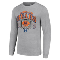 Chicago Bears Starter Retro Long Sleeve Graphic T-Shirt Heather Gray - NFL