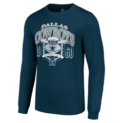 Dallas Cowboys Starter Retro Long Sleeve Graphic T-Shirt Navy - NFL