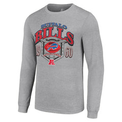 Buffalo Bills Starter Retro Long Sleeve Graphic T-Shirt Heather Gray - NFL