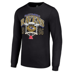 Baltimore Ravens Starter Retro Long Sleeve Graphic T-Shirt Black - NFL
