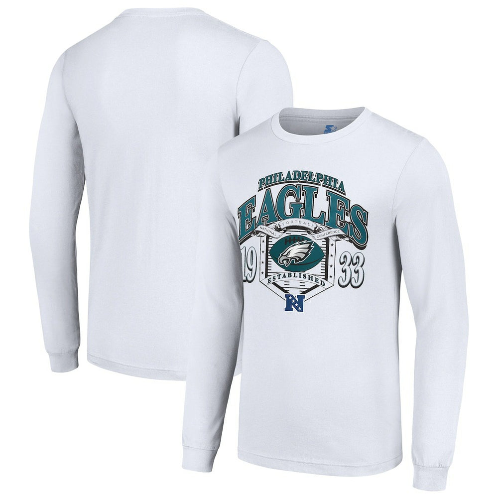 Philadelphia Eagles Starter Retro Long Sleeve Graphic T-Shirt White - NFL