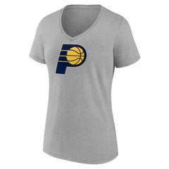 NBA - Indiana Pacers Women's Primary Logo V-Neck T-Shirt - Gray