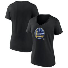 NBA - Golden State Warriors Women's Midnight Mascot V-Neck T-Shirt - Black