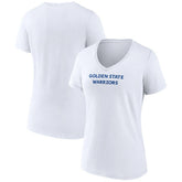 NBA - Golden State Warriors Women's Wordmark Home V-Neck T-Shirt - White