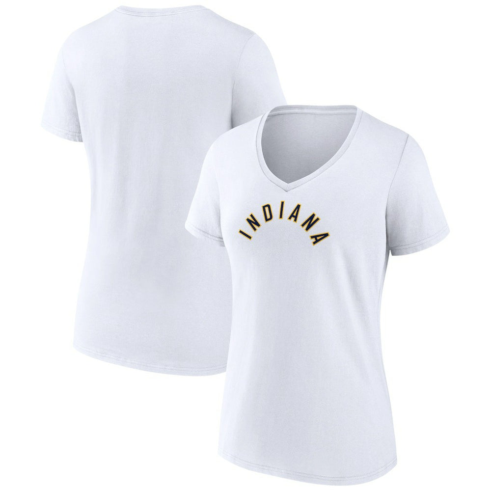 NBA - Indiana Pacers Women's Wordmark Home V-Neck T-Shirt - White