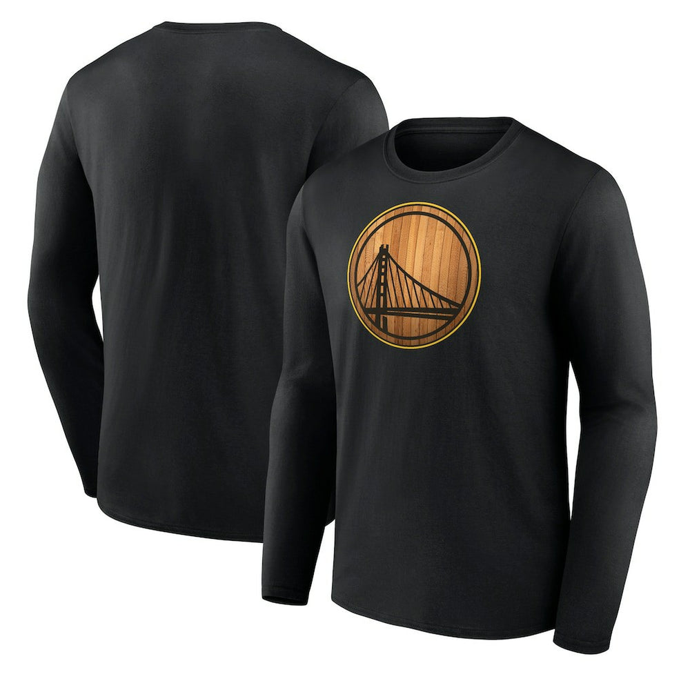 NBA - Golden State Warriors Hardwood Long Sleeve T-Shirt - Black