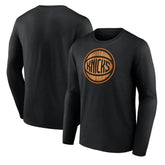 NBA - New York Knicks Hardwood Long Sleeve T-Shirt - Black