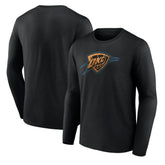 NBA - Oklahoma City Thunder Hardwood Long Sleeve T-Shirt - Black