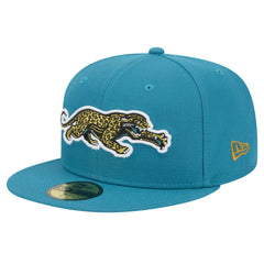 Jacksonville Jaguars New Era Throwback Crawl Omaha 59FIFTY Fitted Hat Teal - NFL