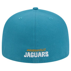 Jacksonville Jaguars New Era Throwback Crawl Omaha 59FIFTY Fitted Hat Teal - NFL