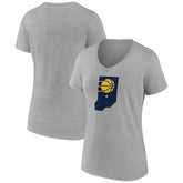 NBA - Indiana Pacers Women's Alternate Logo V-Neck T-Shirt - Gray