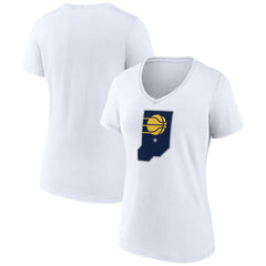 NBA - Indiana Pacers Women's Alternate Logo V-Neck T-Shirt - White
