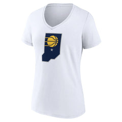 NBA - Indiana Pacers Women's Alternate Logo V-Neck T-Shirt - White