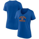 NBA - New York Knicks Women's Overtime V-Neck T-Shirt - Blue