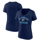 NBA - Oklahoma City Thunder Women's Overtime V-Neck T-Shirt - Navy