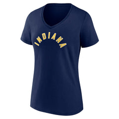 NBA - Indiana Pacers Women's Wordmark Alternate V-Neck T-Shirt - Navy