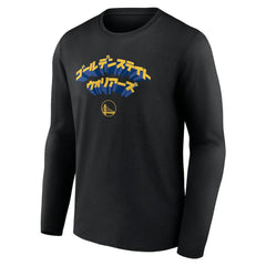 NBA - Golden State Warriors Japanese Heritage Long Sleeve T-Shirt - Black