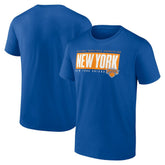 NBA - New York Knicks Blocked Out T-Shirt - Blue
